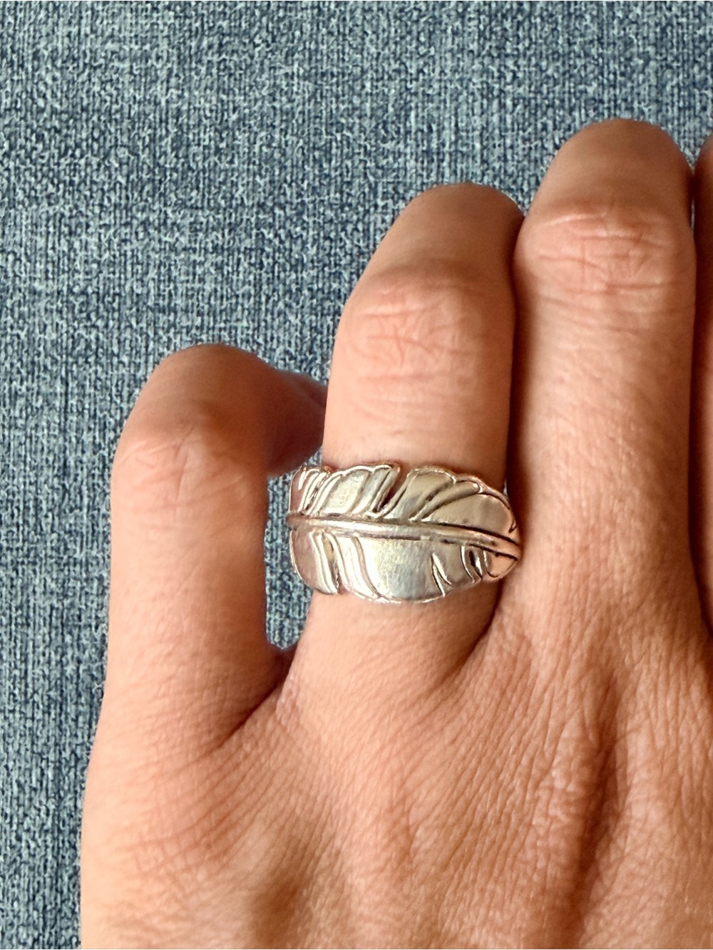 Foxy Originals Leaf Motif Silver Tone Ring